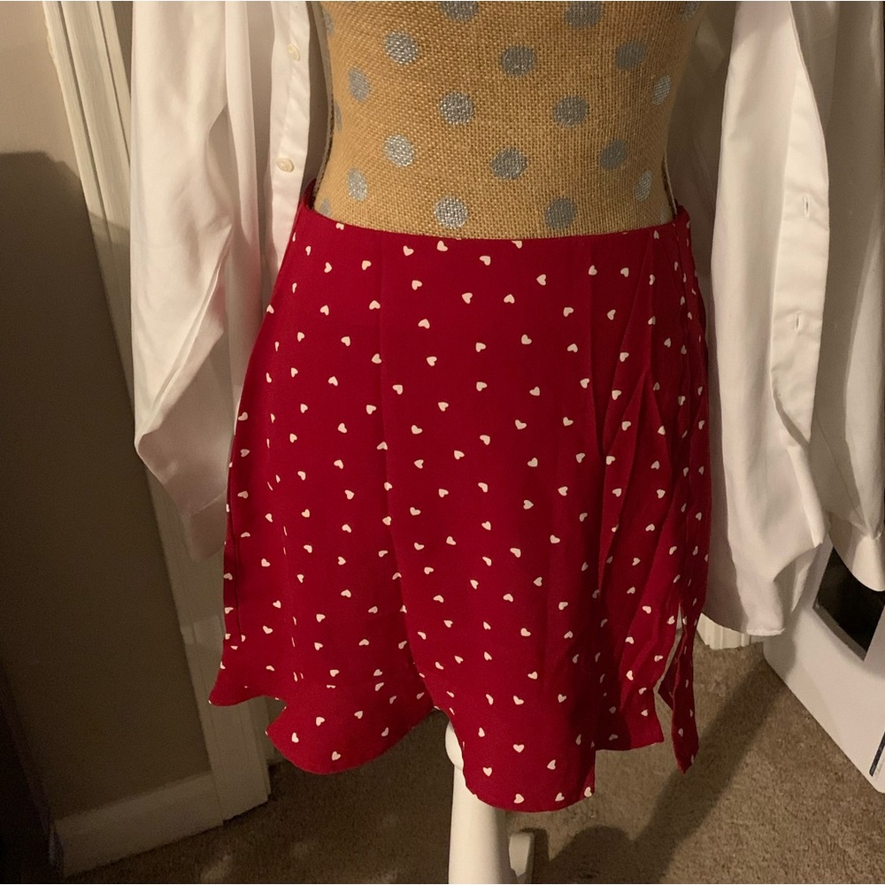 Red skirt white hearts